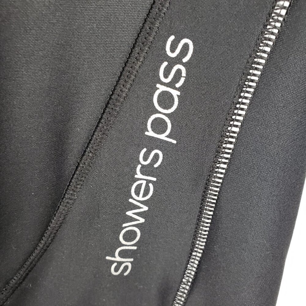 Showers Pass Fleece Lined Track Pants Black Reflective Leg Zipper Mens Medium - Picture 4 of 11